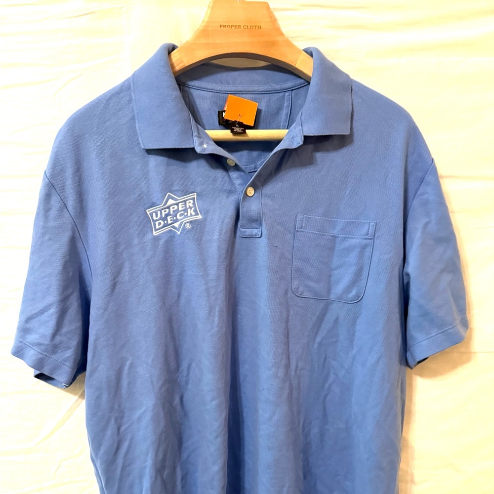Men's Sport Polo Golf Shirt Upper Deck Cards Size XL